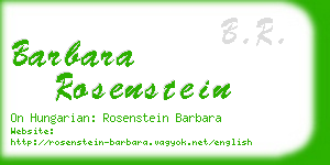 barbara rosenstein business card